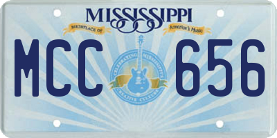 MS license plate MCC656