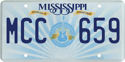 MS license plate MCC659