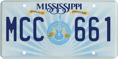 MS license plate MCC661