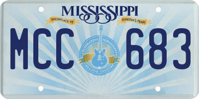 MS license plate MCC683