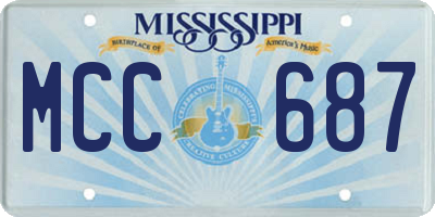 MS license plate MCC687
