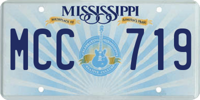 MS license plate MCC719