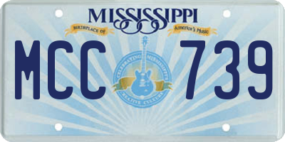 MS license plate MCC739
