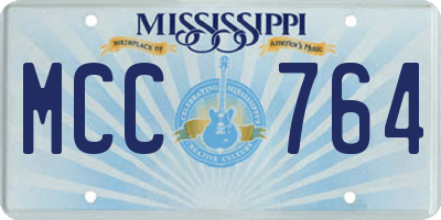 MS license plate MCC764