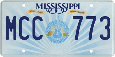 MS license plate MCC773