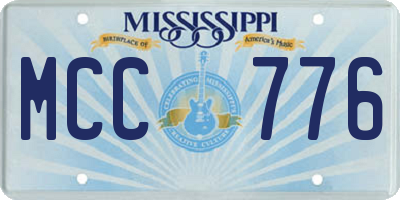 MS license plate MCC776