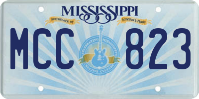 MS license plate MCC823