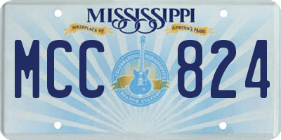 MS license plate MCC824