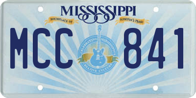 MS license plate MCC841