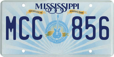 MS license plate MCC856