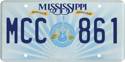 MS license plate MCC861