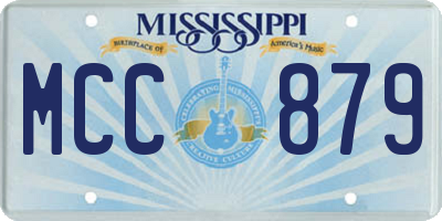 MS license plate MCC879