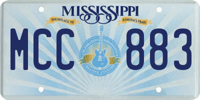 MS license plate MCC883