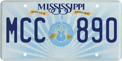 MS license plate MCC890