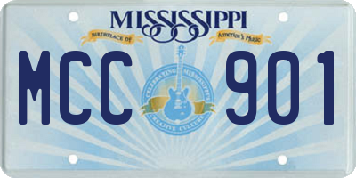 MS license plate MCC901