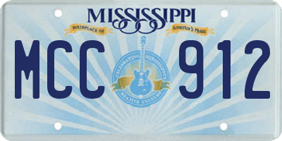 MS license plate MCC912