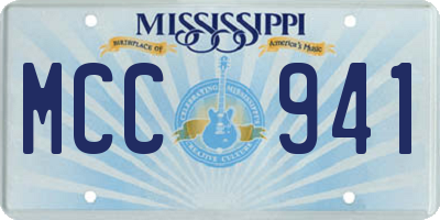 MS license plate MCC941