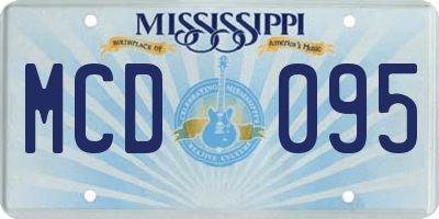 MS license plate MCD095
