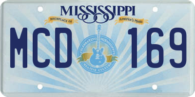 MS license plate MCD169