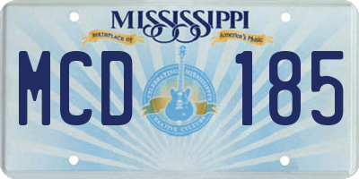 MS license plate MCD185