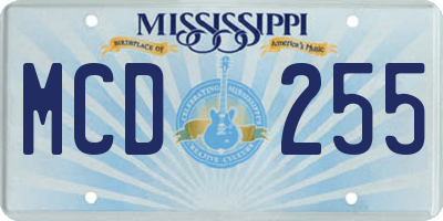MS license plate MCD255