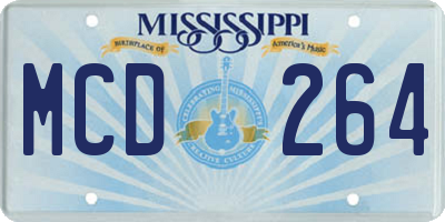 MS license plate MCD264