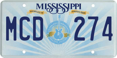 MS license plate MCD274