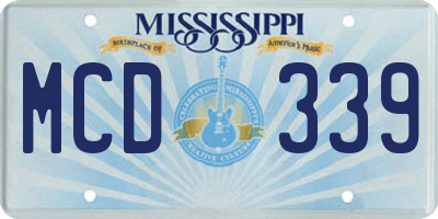 MS license plate MCD339
