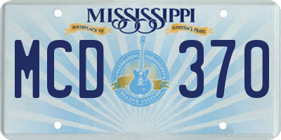 MS license plate MCD370