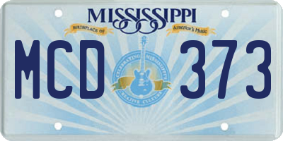 MS license plate MCD373