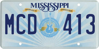 MS license plate MCD413