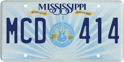 MS license plate MCD414