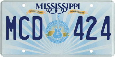 MS license plate MCD424