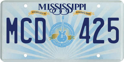 MS license plate MCD425