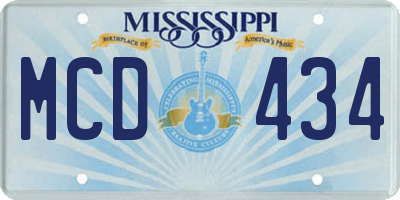 MS license plate MCD434