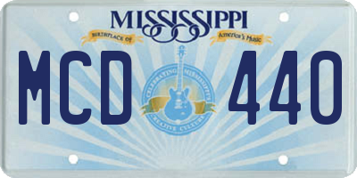 MS license plate MCD440