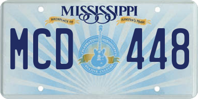 MS license plate MCD448