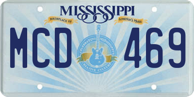 MS license plate MCD469