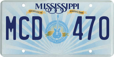 MS license plate MCD470