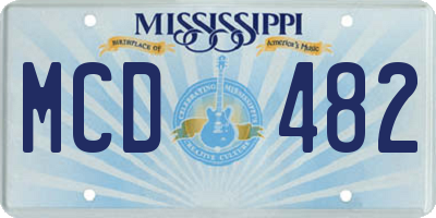 MS license plate MCD482