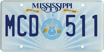 MS license plate MCD511