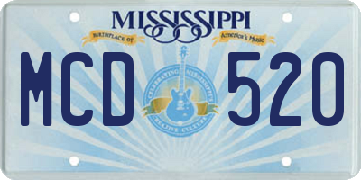 MS license plate MCD520