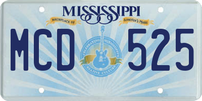 MS license plate MCD525