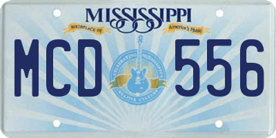 MS license plate MCD556