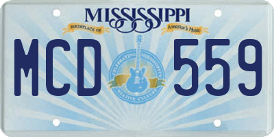 MS license plate MCD559