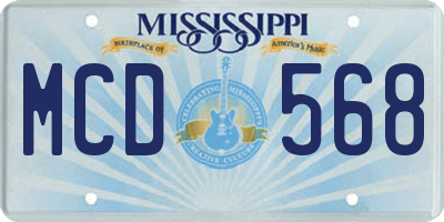 MS license plate MCD568