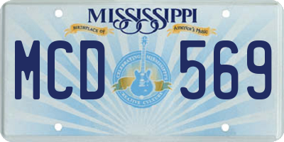 MS license plate MCD569