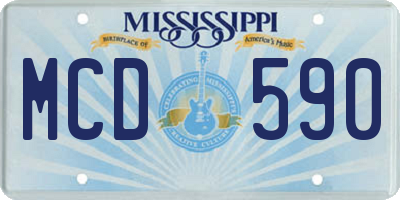 MS license plate MCD590