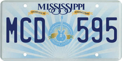 MS license plate MCD595