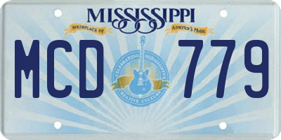 MS license plate MCD779